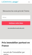 How lacoteimmo.com looks like on a mobile device such as an iPhone.