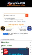 How lacuerda.net looks like on a mobile device such as an iPhone.