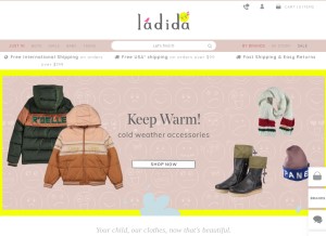 How ladida.com looks like on a tablet such as an iPad.