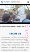 How ladlifoundation.org looks like on a mobile device such as an iPhone.