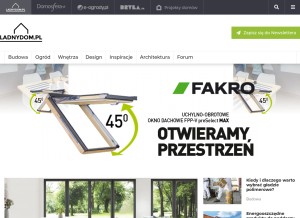 How ladnydom.pl looks like on a tablet such as an iPad.