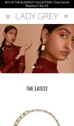 How ladygreyjewelry.com looks like on a mobile device such as an iPhone.
