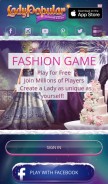 How ladypopular.com looks like on a mobile device such as an iPhone.