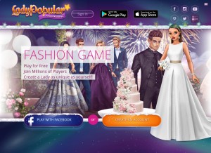 How ladypopular.com looks like on a tablet such as an iPad.