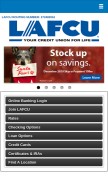 How lafcu.com looks like on a mobile device such as an iPhone.
