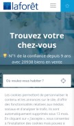 How laforet.com looks like on a mobile device such as an iPhone.