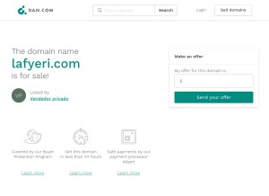 How lafyeri.com looks like on a tablet such as an iPad.