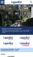 How lagardere.com looks like on a mobile device such as an iPhone.