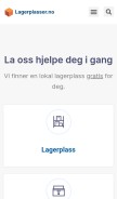 How lagerplasser.no looks like on a mobile device such as an iPhone.