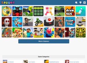 How lagged.com looks like on a tablet such as an iPad.