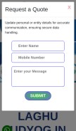How laghuudyogindia.com looks like on a mobile device such as an iPhone.