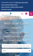 How lahey.org looks like on a mobile device such as an iPhone.