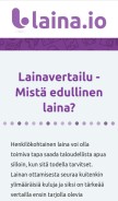 How laina.io looks like on a mobile device such as an iPhone.
