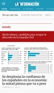 How lainformacion.com looks like on a mobile device such as an iPhone.