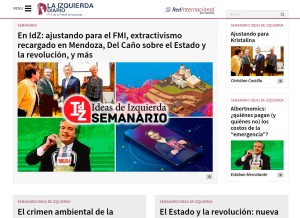 How laizquierdadiario.com looks like on a tablet such as an iPad.