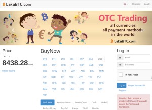 How lakebtc.com looks like on a tablet such as an iPad.