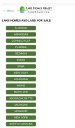 How lakehomes.com looks like on a mobile device such as an iPhone.
