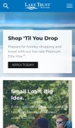 How laketrust.org looks like on a mobile device such as an iPhone.