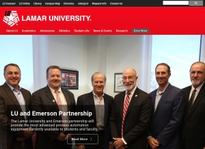 How lamar.edu looks like on a tablet such as an iPad.