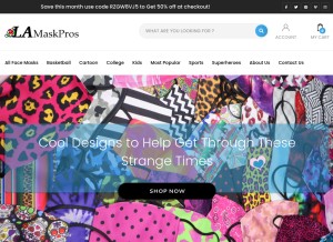 How lamaskpros.com looks like on a tablet such as an iPad.