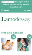 How lamodeway.com looks like on a mobile device such as an iPhone.