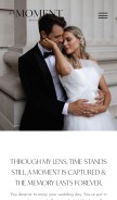 How lamomentphotography.com looks like on a mobile device such as an iPhone.