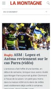 How lamontagne.fr looks like on a mobile device such as an iPhone.