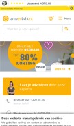 How lampenlicht.nl looks like on a mobile device such as an iPhone.