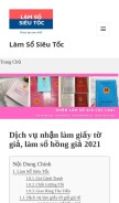 How lamsosieutoc.com looks like on a mobile device such as an iPhone.