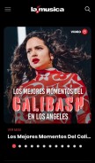 How lamusica.com looks like on a mobile device such as an iPhone.