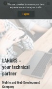 How lanars.com looks like on a mobile device such as an iPhone.