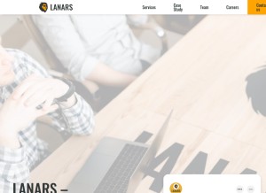 How lanars.com looks like on a tablet such as an iPad.