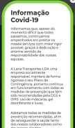 How lanatransporte.pt looks like on a mobile device such as an iPhone.