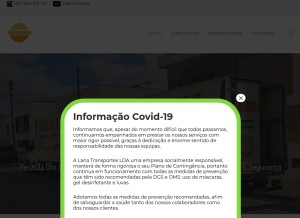 How lanatransporte.pt looks like on a tablet such as an iPad.