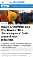 How lanazione.it looks like on a mobile device such as an iPhone.