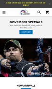 How lancasterarchery.com looks like on a mobile device such as an iPhone.
