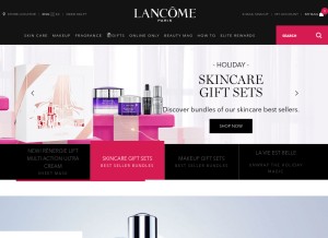 How lancome-usa.com looks like on a tablet such as an iPad.