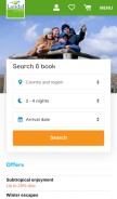 How landal.com looks like on a mobile device such as an iPhone.