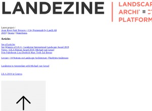 How landezine.com looks like on a tablet such as an iPad.
