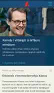 How landsbankinn.is looks like on a mobile device such as an iPhone.