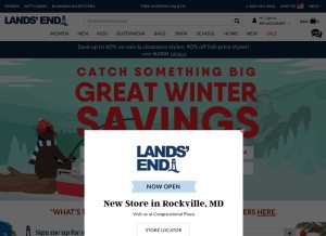 How landsend.com looks like on a tablet such as an iPad.