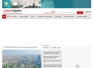How landtoday.net looks like on a tablet such as an iPad.