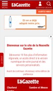 How lanouvellegazette.be looks like on a mobile device such as an iPhone.