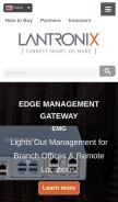 How lantronix.com looks like on a mobile device such as an iPhone.