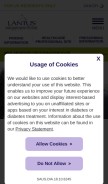 How lantus.com looks like on a mobile device such as an iPhone.