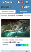 How lanueva.com looks like on a mobile device such as an iPhone.