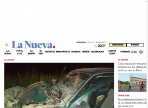 How lanueva.com looks like on a tablet such as an iPad.