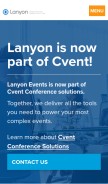 How lanyonevents.com looks like on a mobile device such as an iPhone.