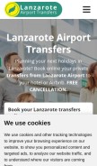 How lanzaroteairporttransfers.co.uk looks like on a mobile device such as an iPhone.