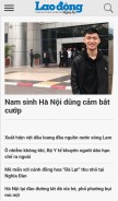 How laodongnghean.vn looks like on a mobile device such as an iPhone.
